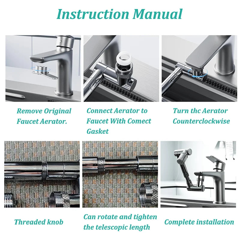 Universal Multi-Jointed Faucet Aerator