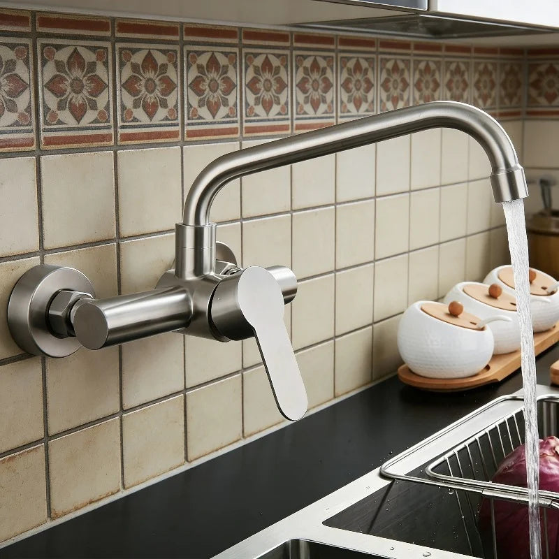 Wall-Mounted Kitchen Faucet