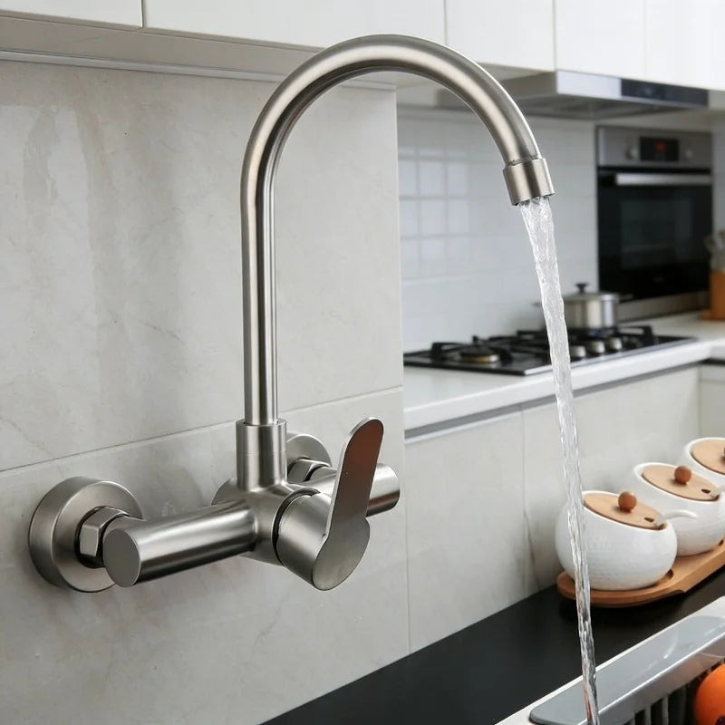 Wall-Mounted Kitchen Faucet