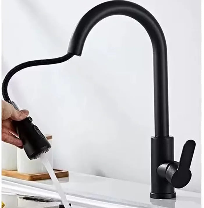 Sleek Pull-Out Kitchen Faucet
