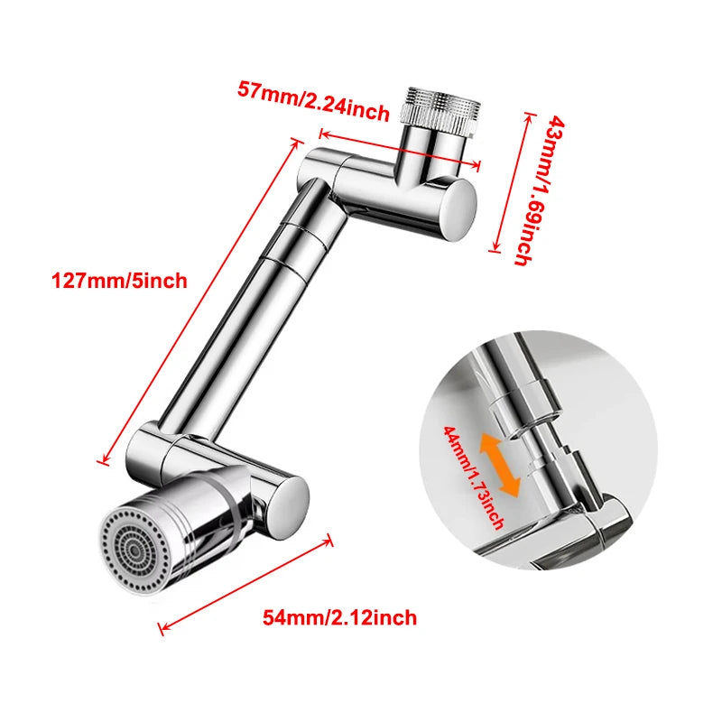 Universal Multi-Jointed Faucet Aerator