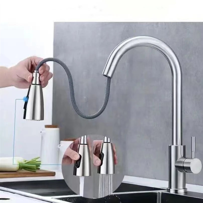 Sleek Pull-Out Kitchen Faucet